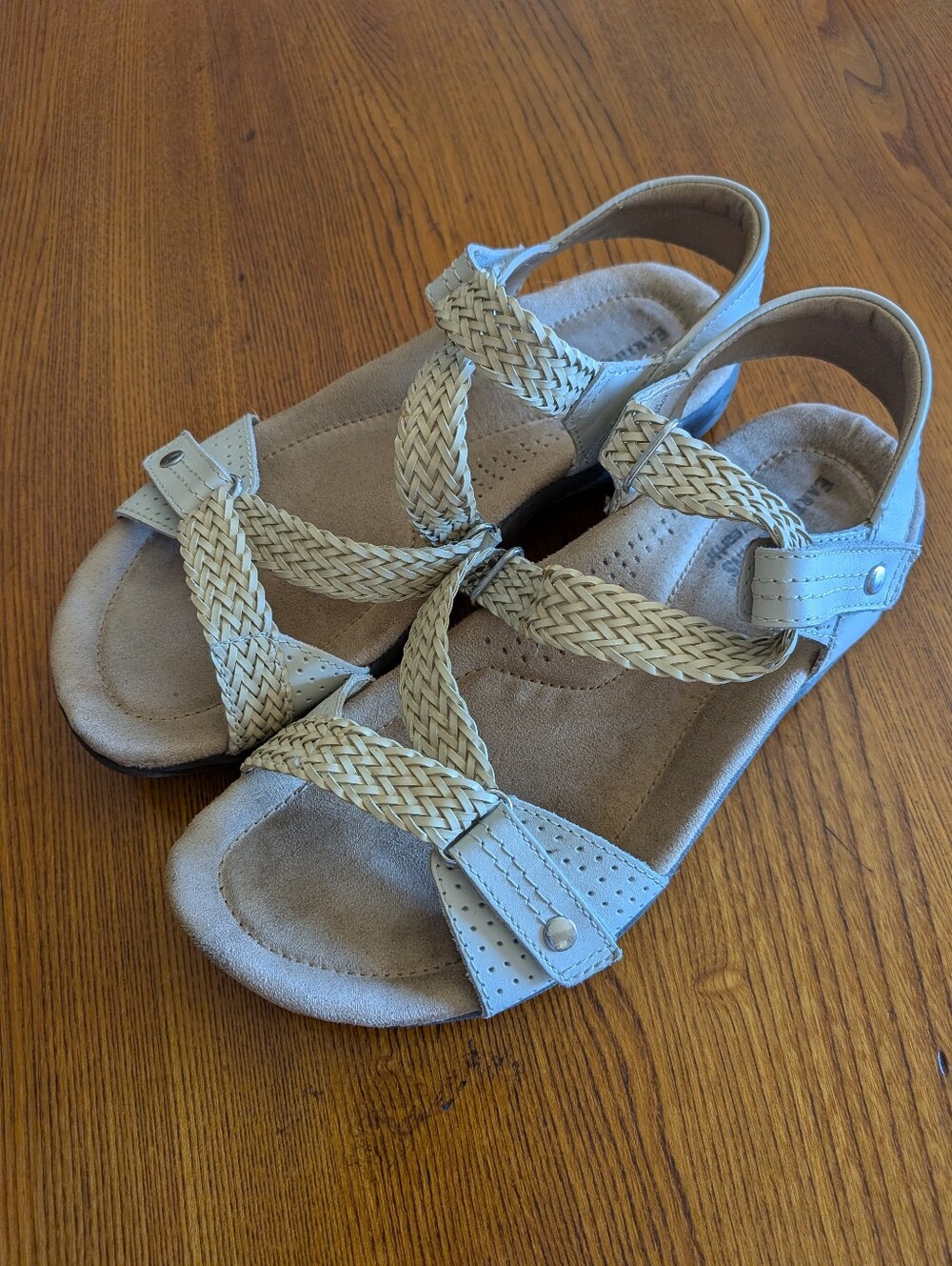Earth Origins Adjustable Strappy Sandals, Beige, 7